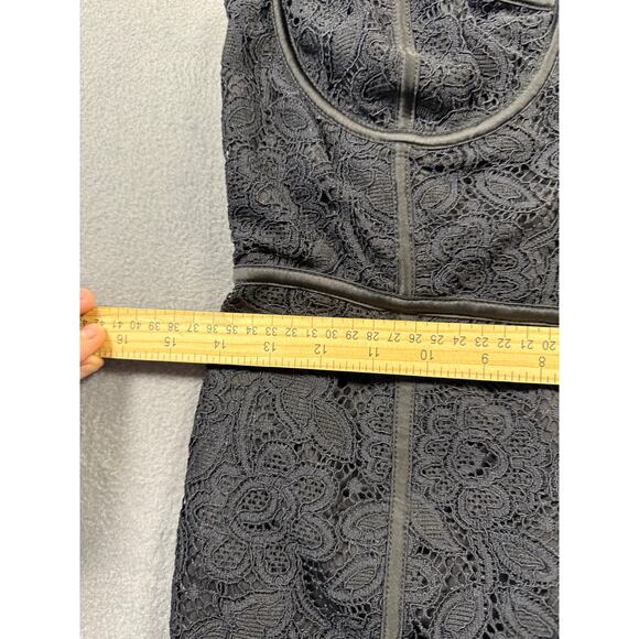 For Love And Lemons Dress Julia Mini Bodycon in Black Lace Size Large Cocktail - Picture 11 of 16
